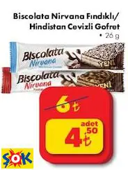 BİSCOLATA NİRVANA FINDIKLI/ HİNDİSTAN CEVİZLİ GOFRET